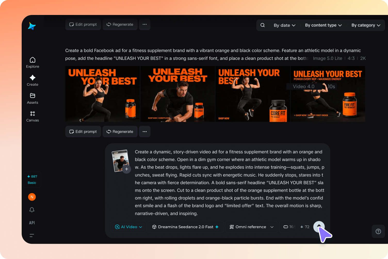 Generate your video ad and download