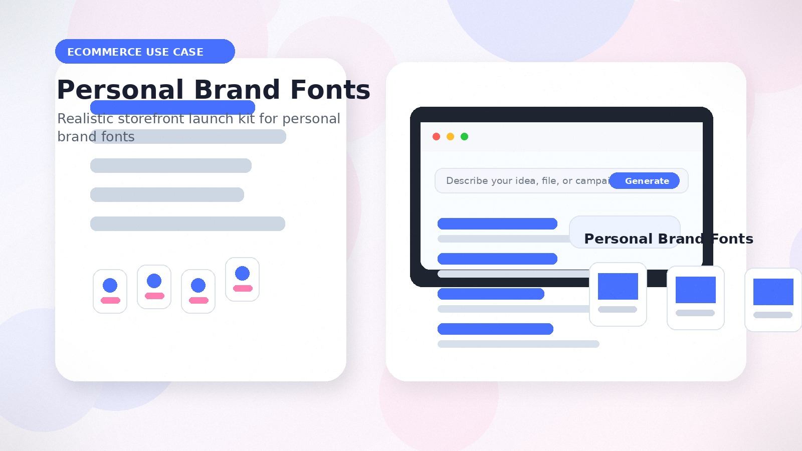 Personal Brand Fonts realistic ecommerce use case visual for personal brand fonts