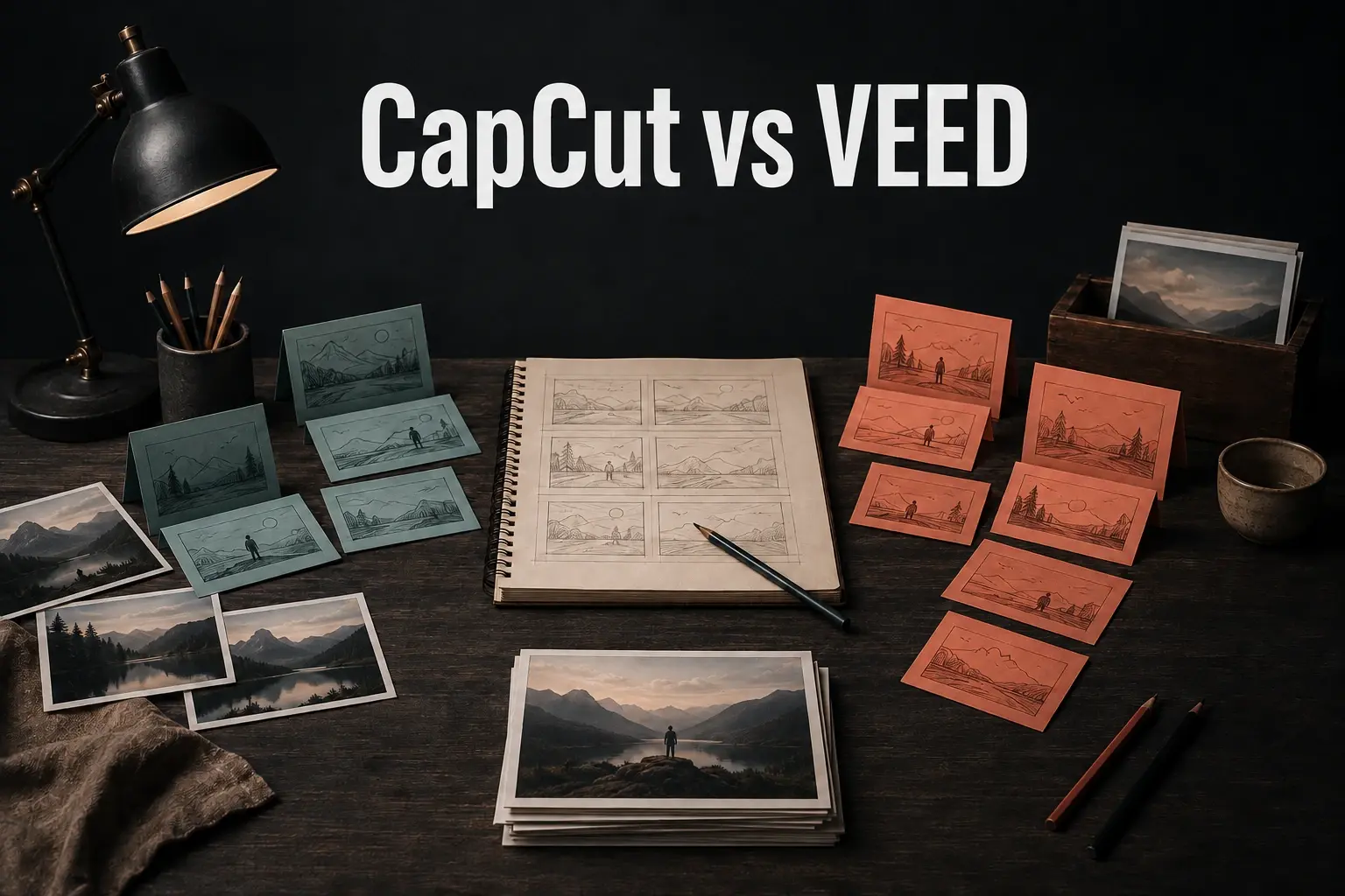 CapCut vs VEED cover showing two distinct script-to-edit workflow paths
