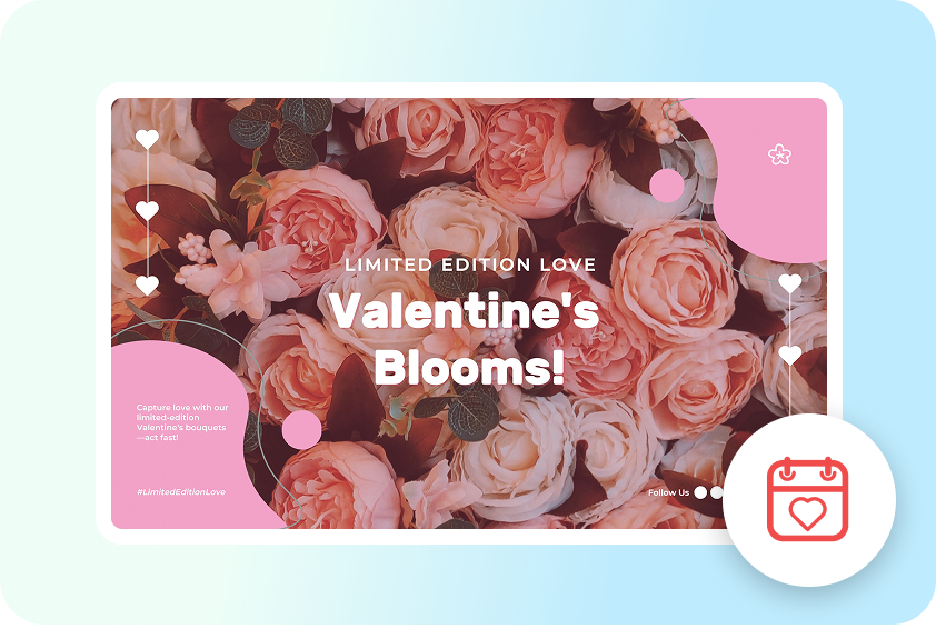 Valentine rose post