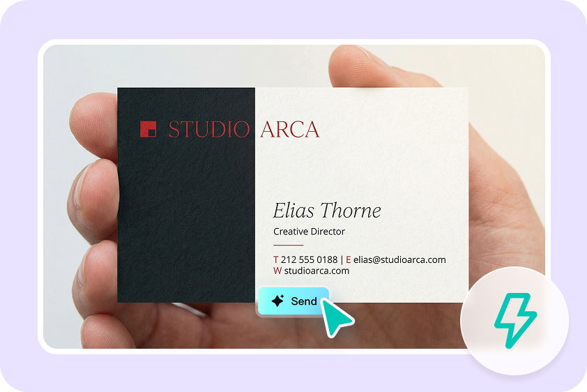 Quickly generate business cards using an AI business card generator