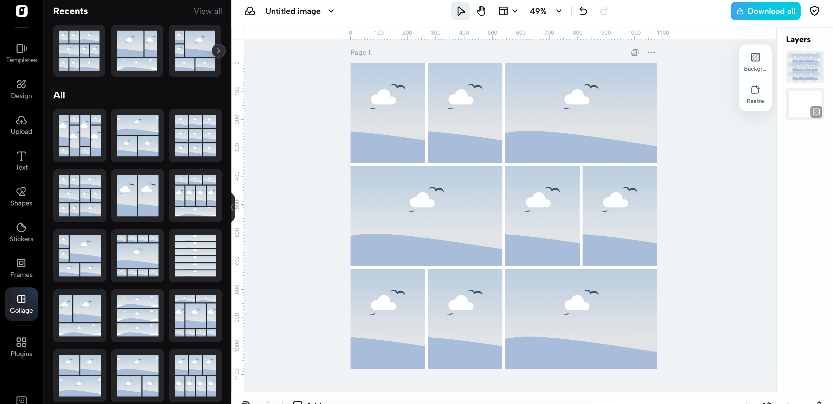 Choose your collage template