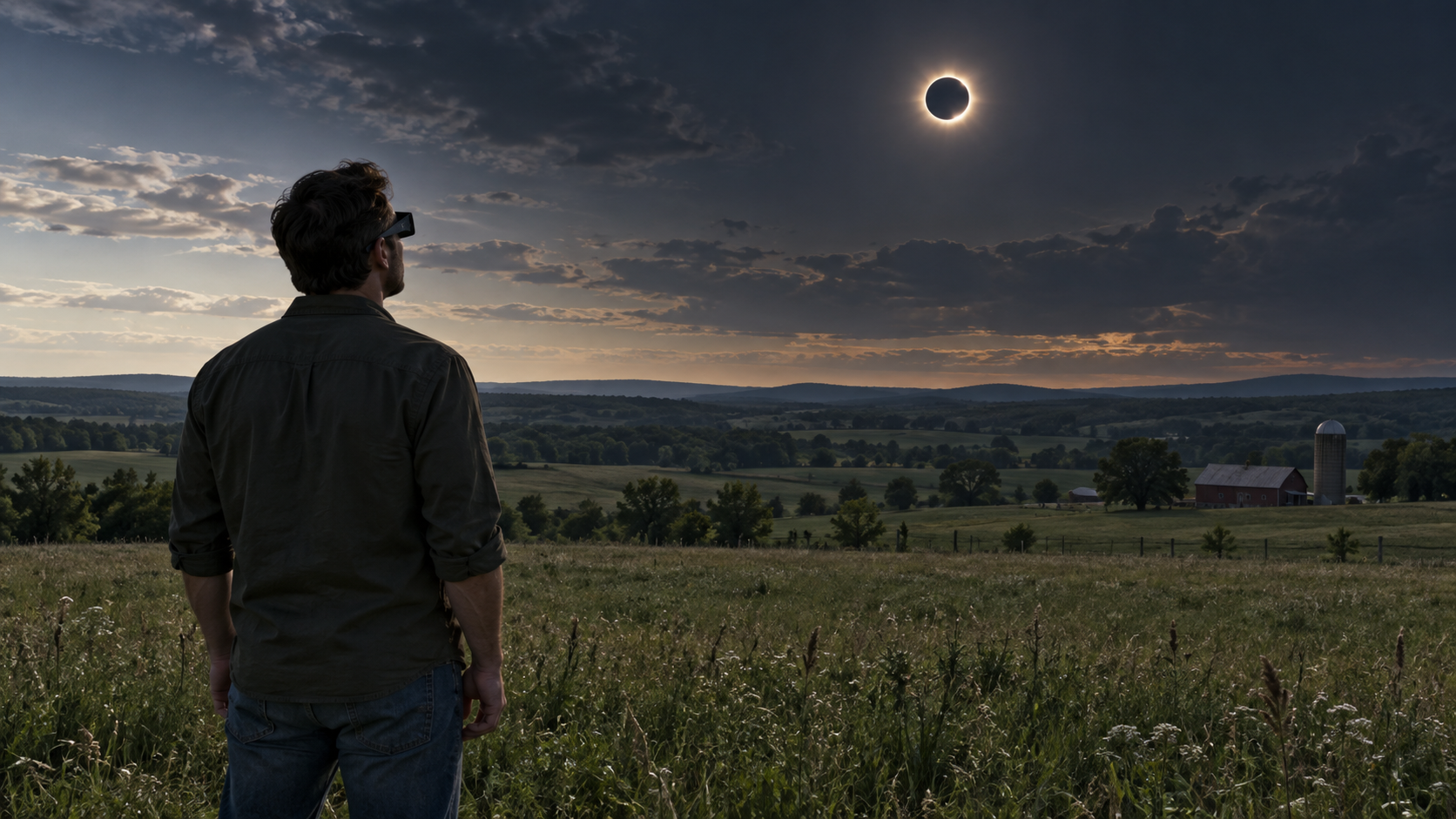 the sun becomes dim video: Dimming Field at Noon