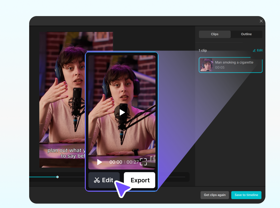Generate and edit short clips in CapCut