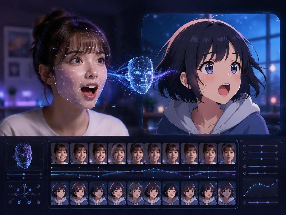 anime facial motion capture AI prompt cover 2 in 4:3