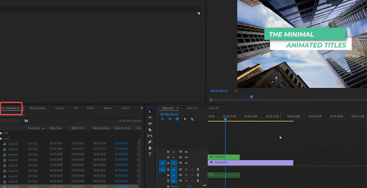 Choose or import title templates