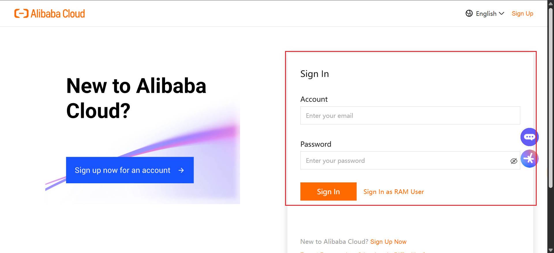 Create an Alibaba Cloud account