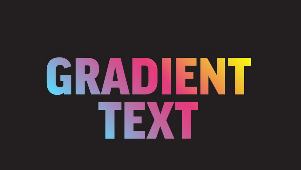 Multiple gradient texts