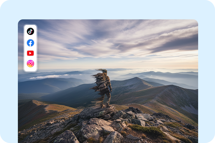 Overlay images for social media posts using CapCut