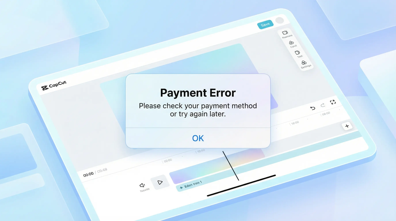 betalingsfout voor CapCut Pro