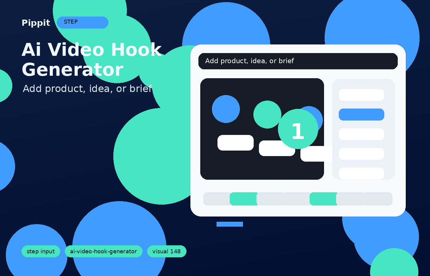 ai video hook generator input step in Pippit