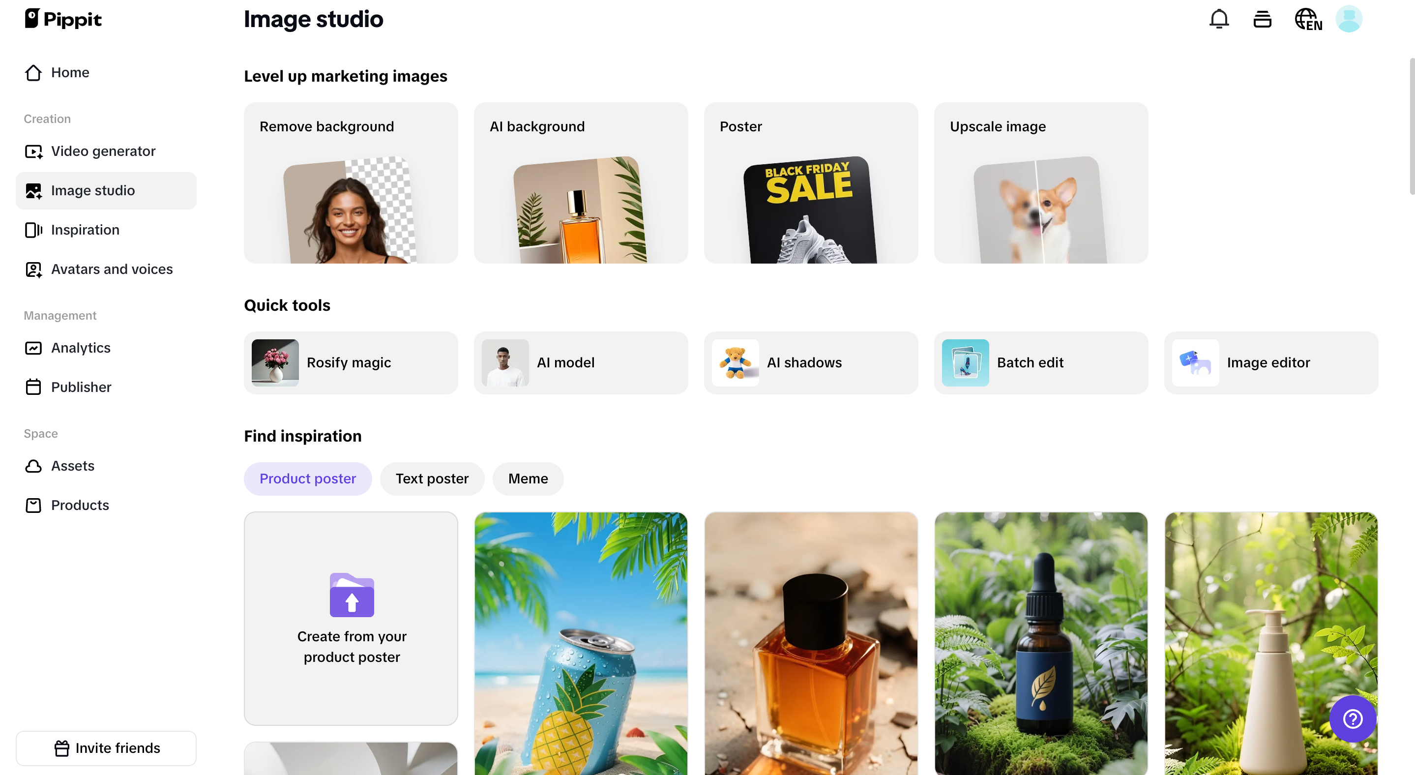 Mga larawan ng produkto ng AI