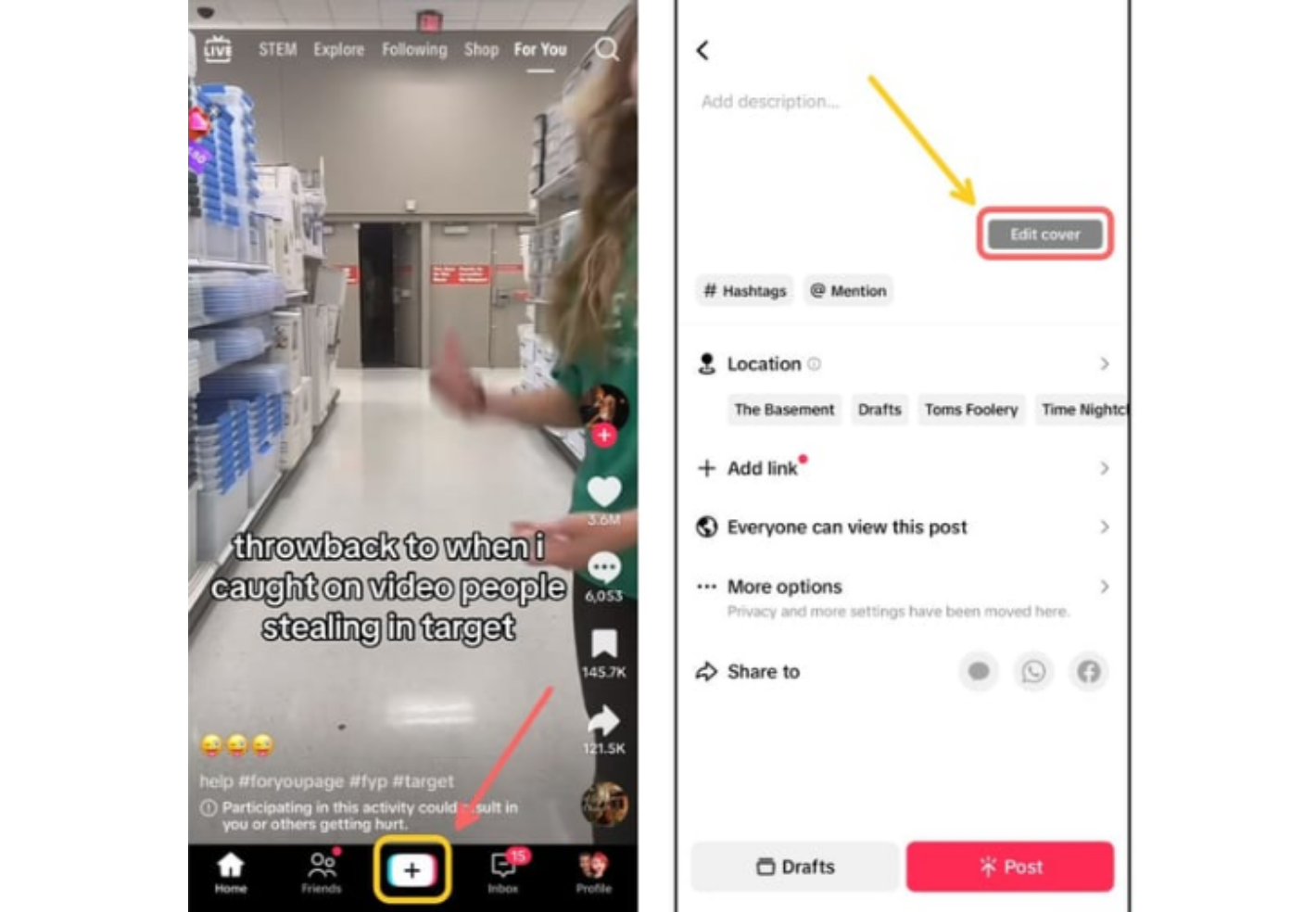 Uploading a video to TikTok