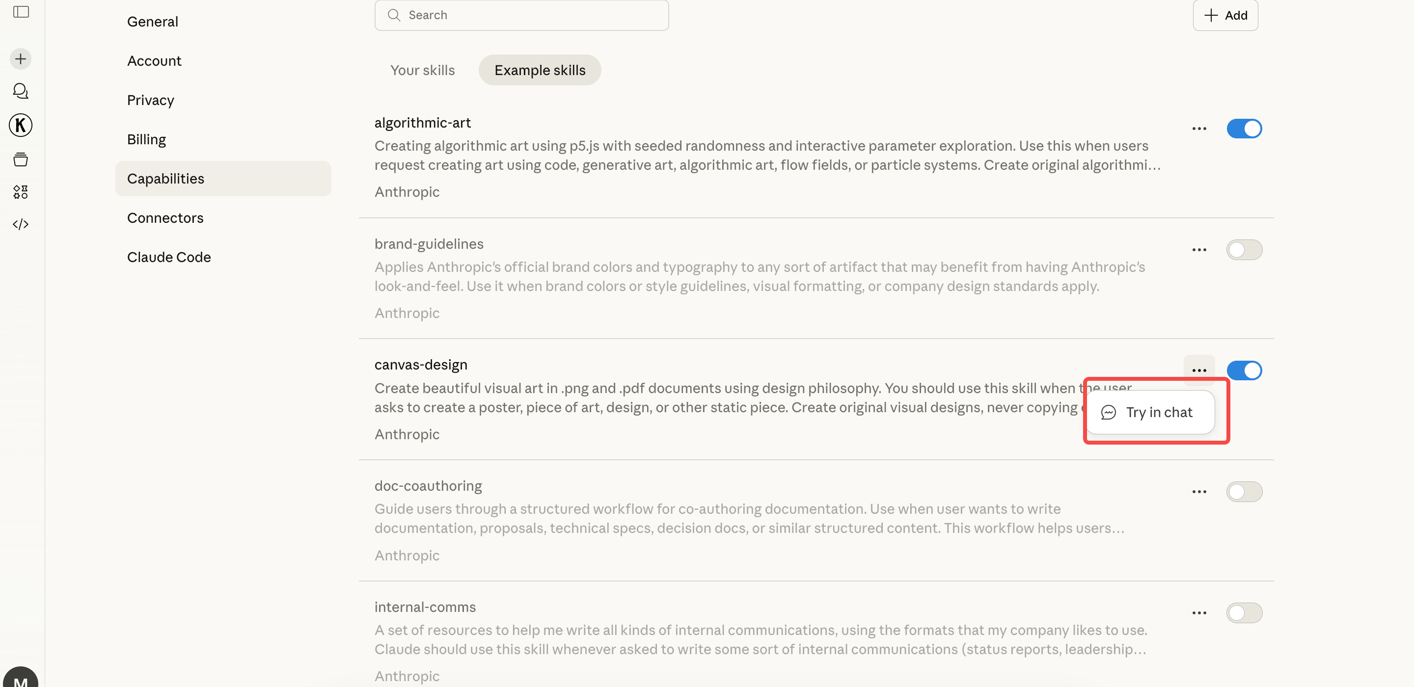 Prueba tu ejemplo de habilidad.