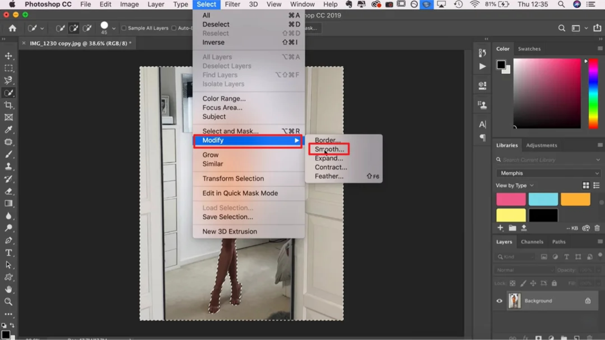 remove background in Photoshop