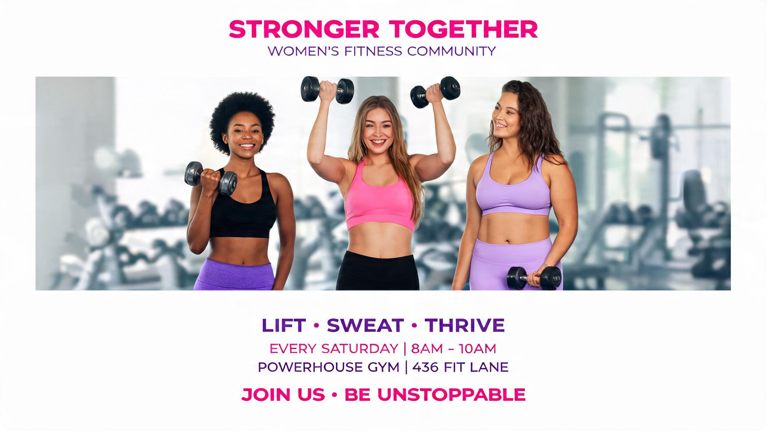 Women's fitness campaign flyer
