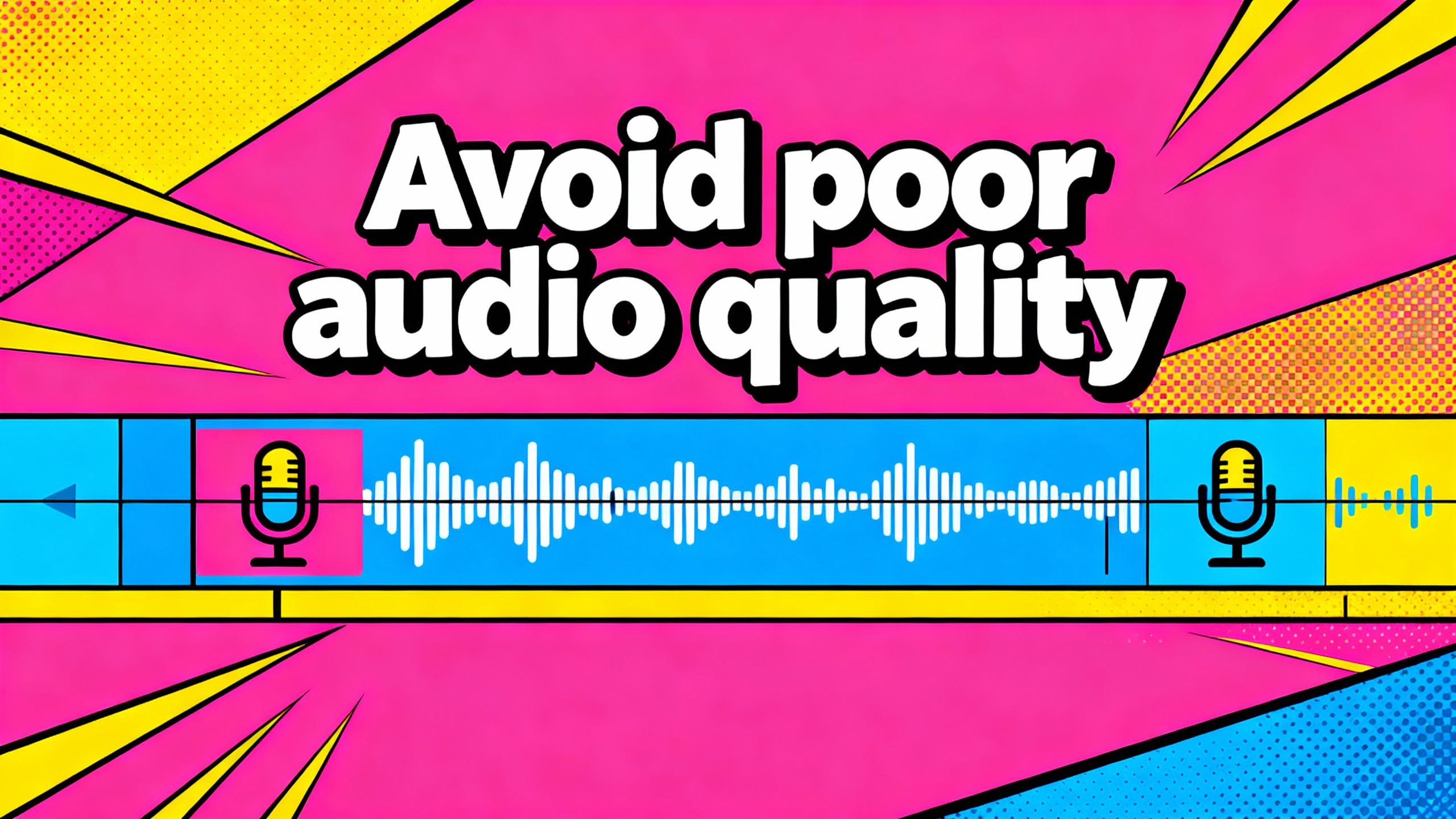 Evite qualidade de áudio ruim.