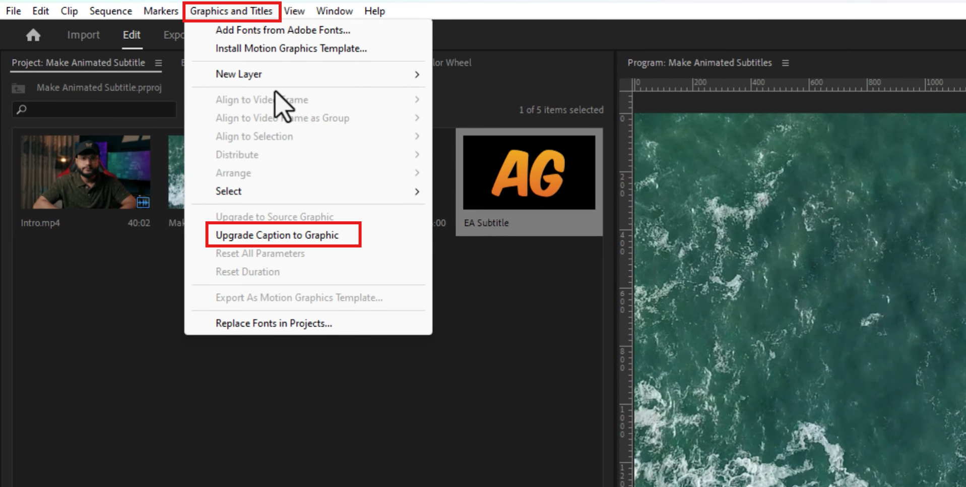 Untertitel in Grafiken umwandeln