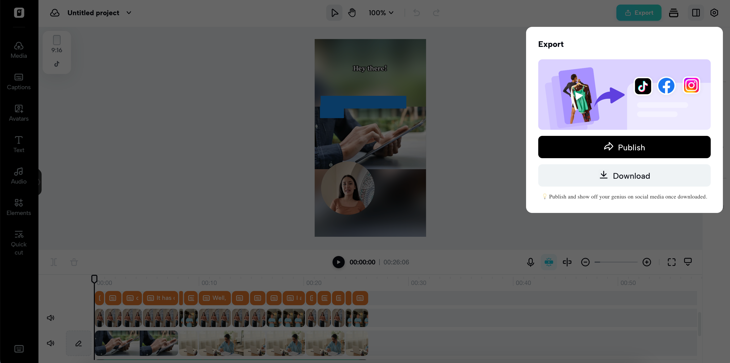 Export and share