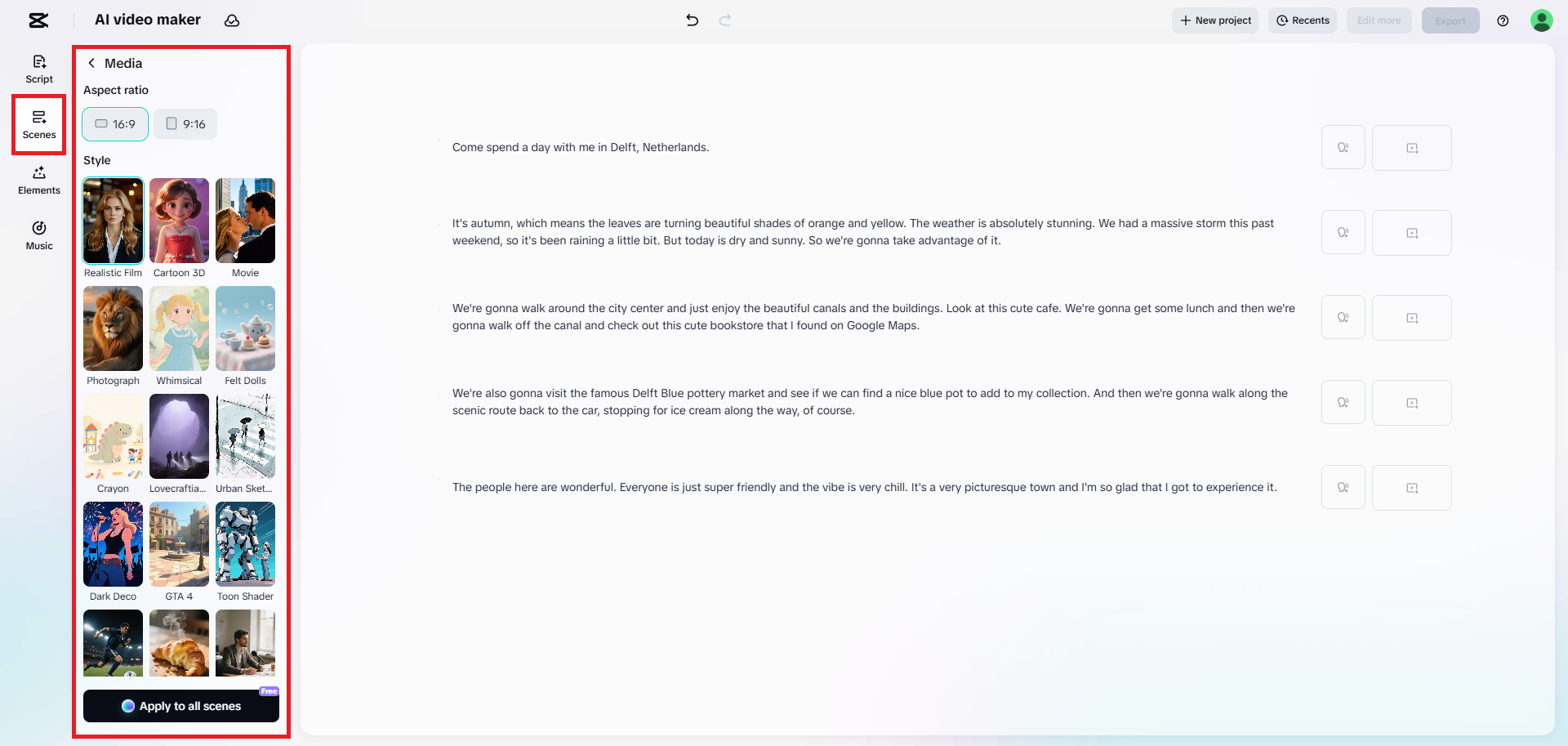 Explore the option of generating unique media for your video