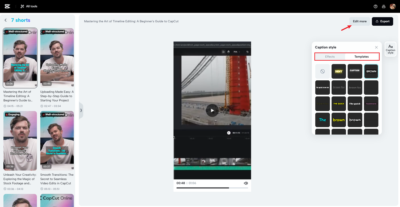 How to auto-cut video clips fast in CapCut auto video clip editor
