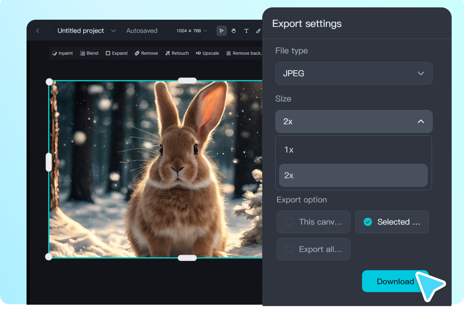 download ai to edit background