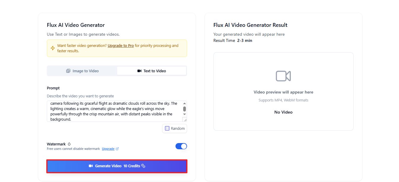 Genera il tuo video