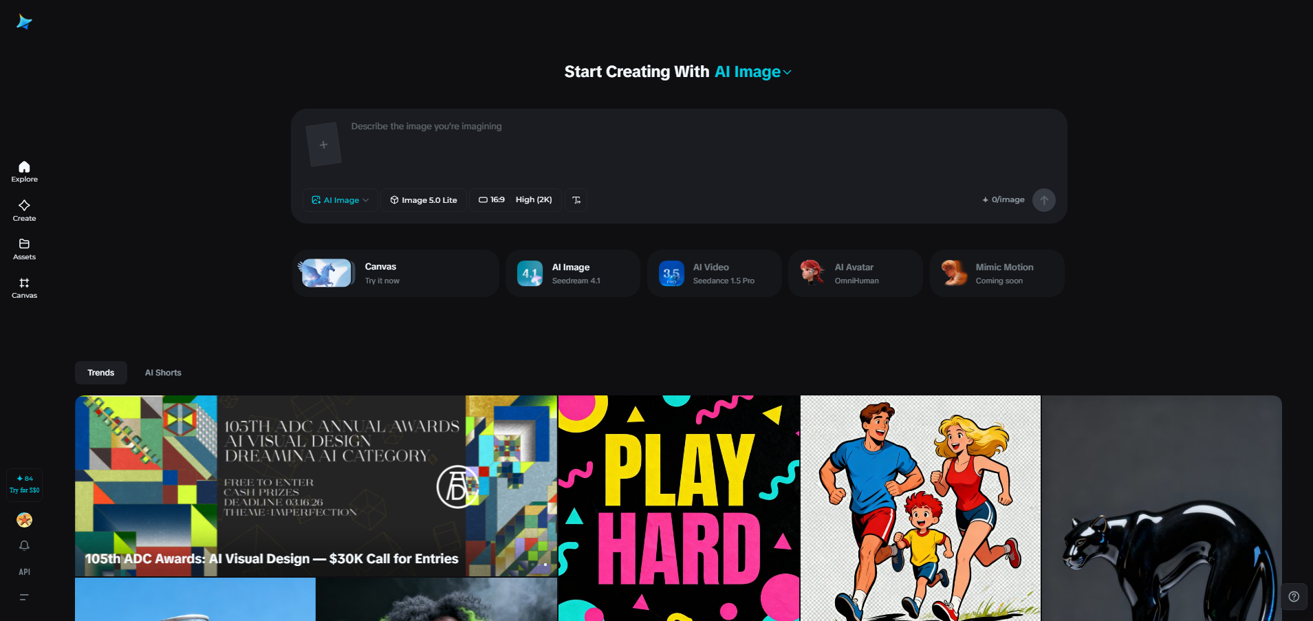 Giao diện Dreamina