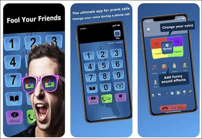 Interface of IntCall - another best AI call voice changer app