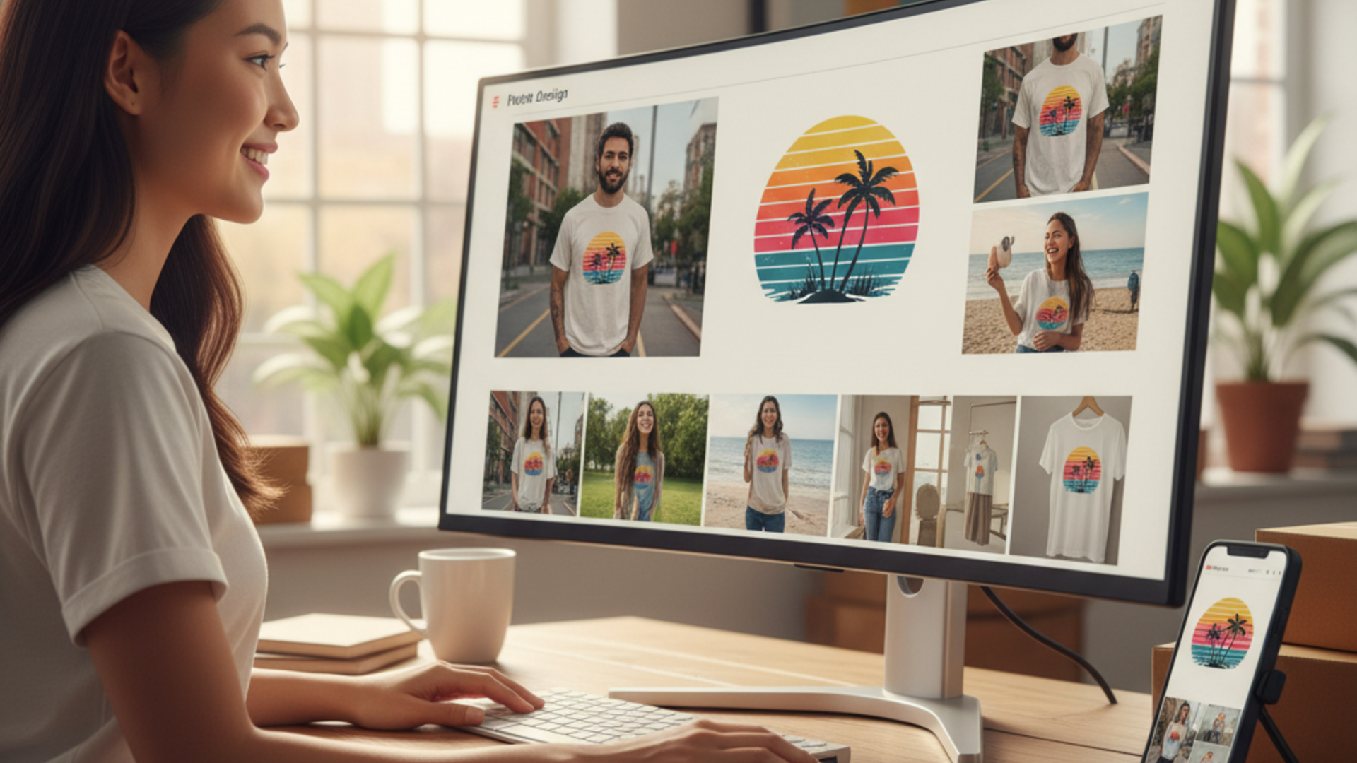 Use of AI t-shirt makers for mockups