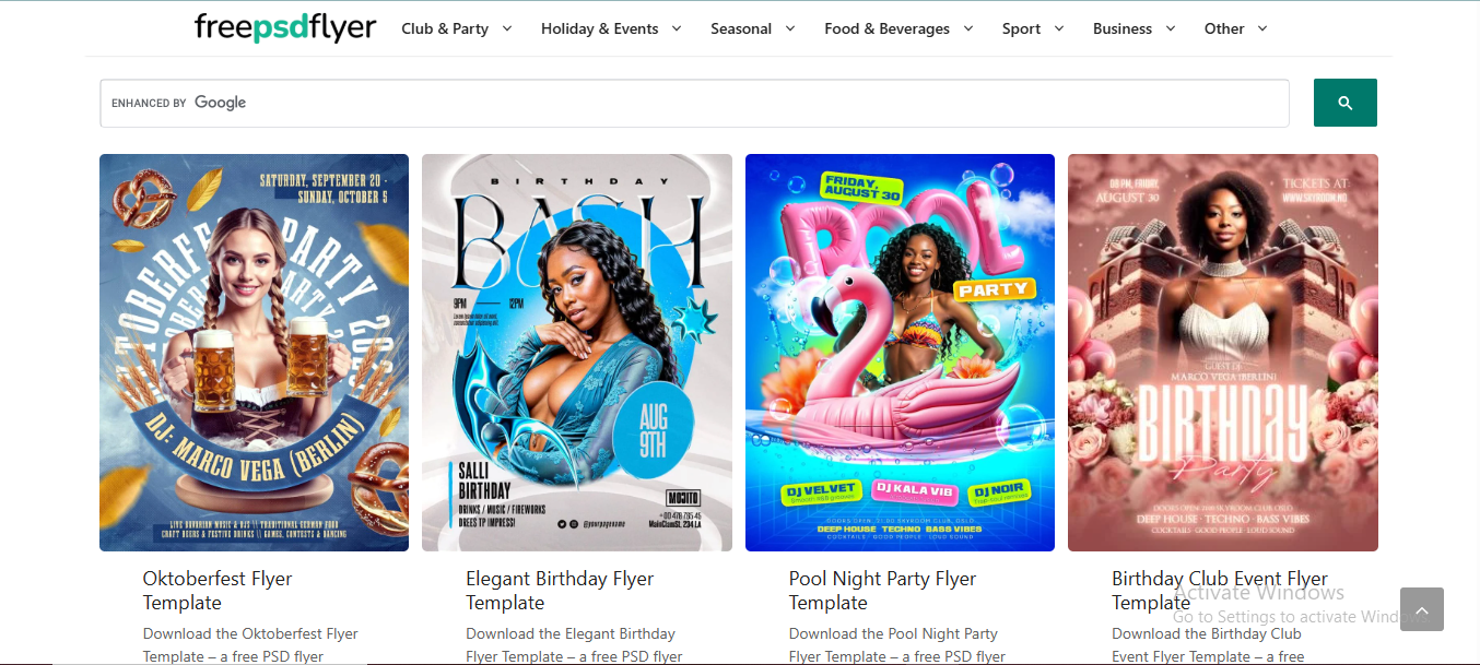 FreePSDFlyer - a reliable tool to design PSD flyer templates