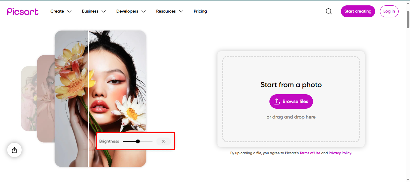 Picsart  - another best tool to brighten the image