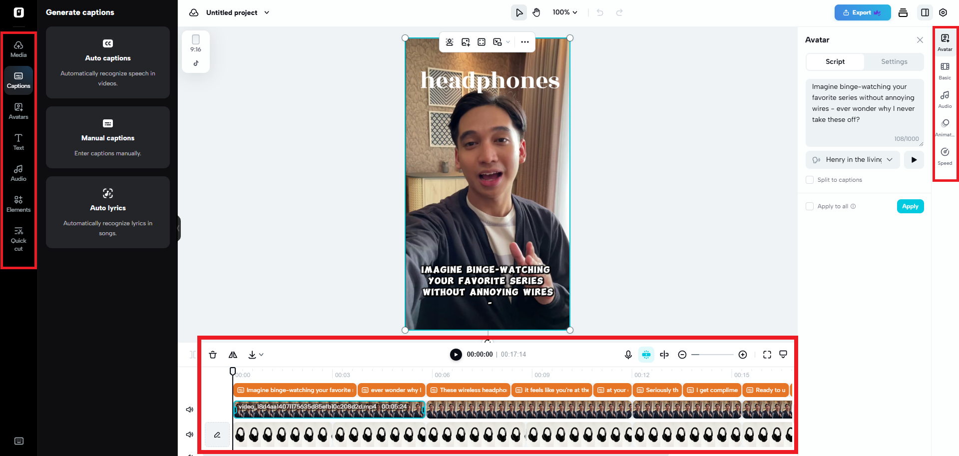 Take advantage of the advanced editing functionalities