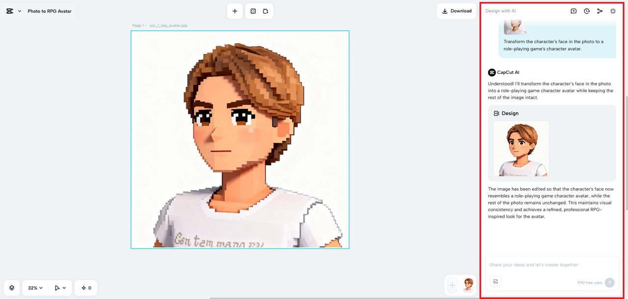 Refine your avatar's design