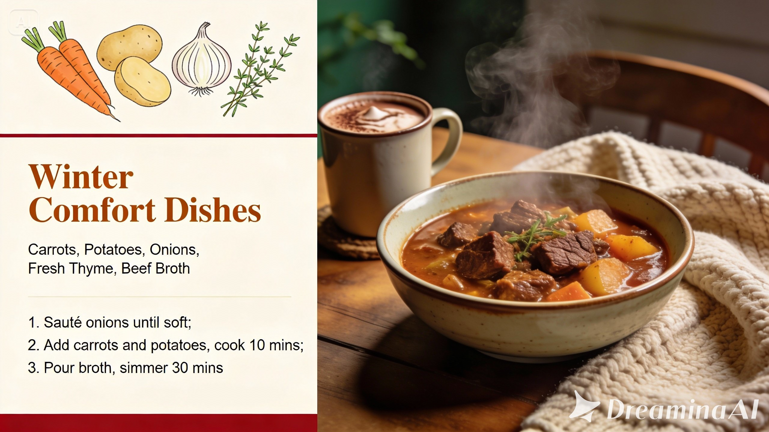 Seasonal recipe card