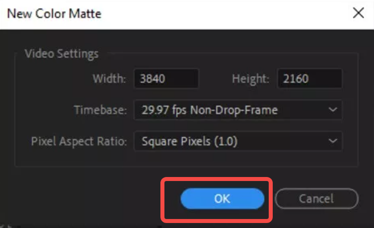 Showing how to create a white background in Adobe Premiere Pro