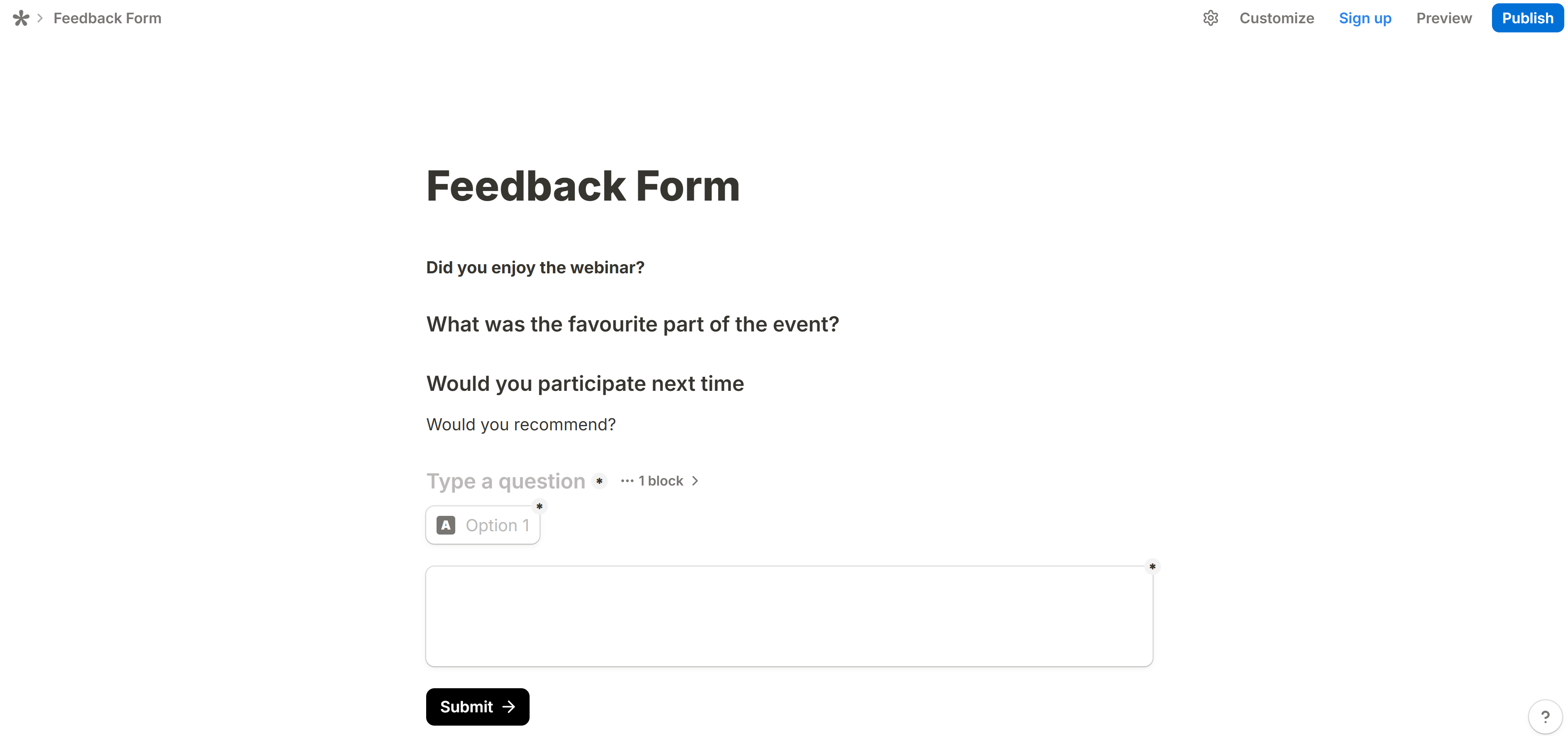Ücretsiz çevrimiçi form oluşturucu
