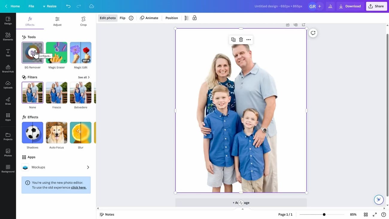canva xóa nền