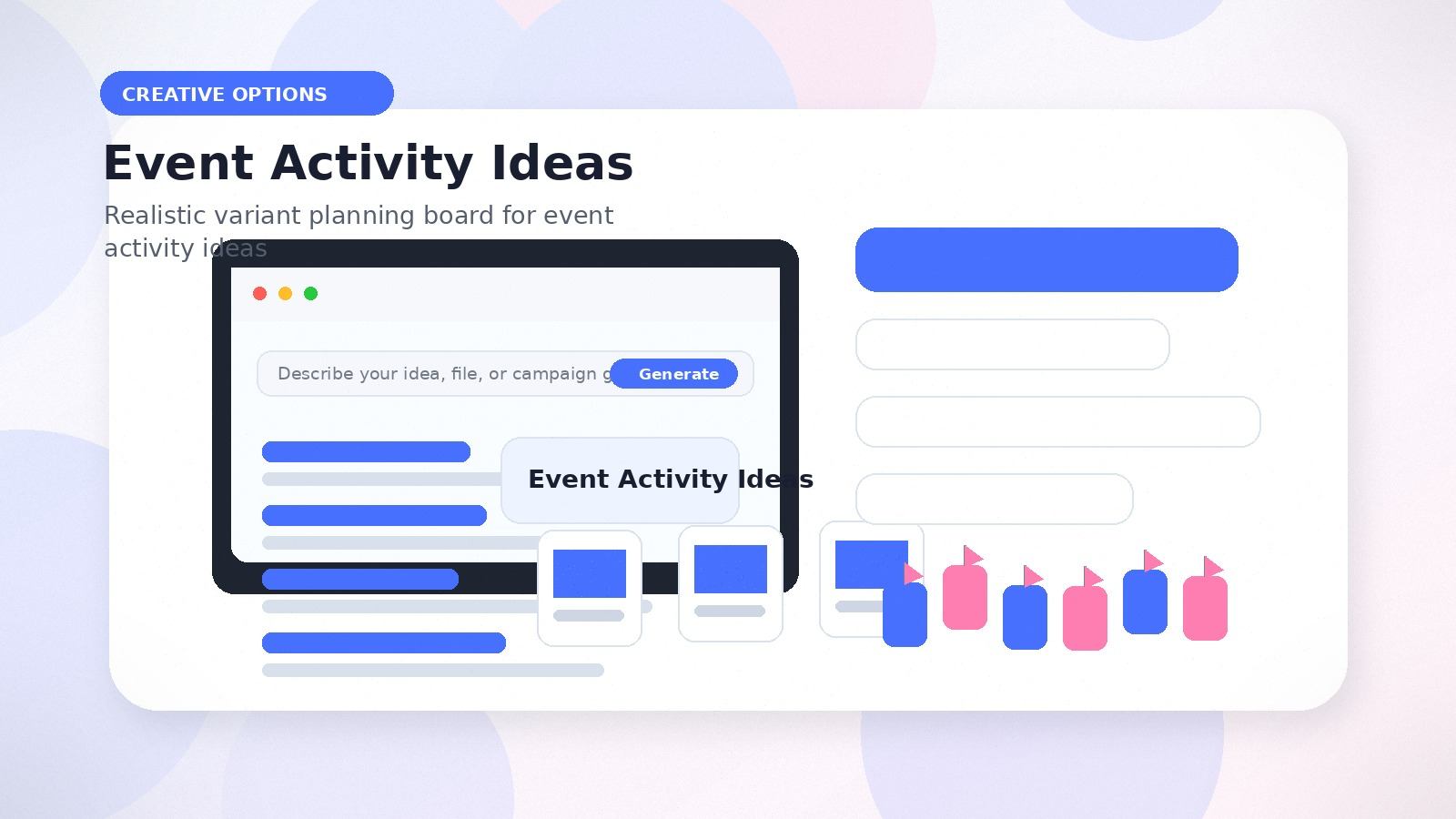 Event Activity Ideas realistic creative options visual for event activity ideas