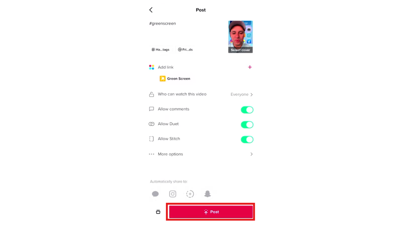 Insert music and post