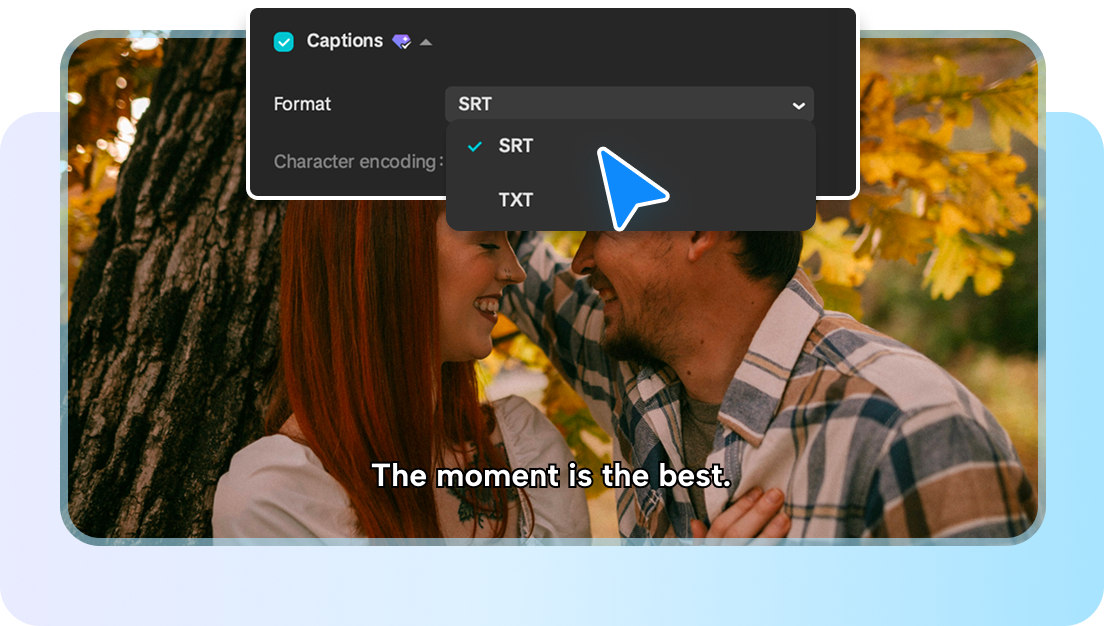 Export files after Russian to English voice translation in CapCut