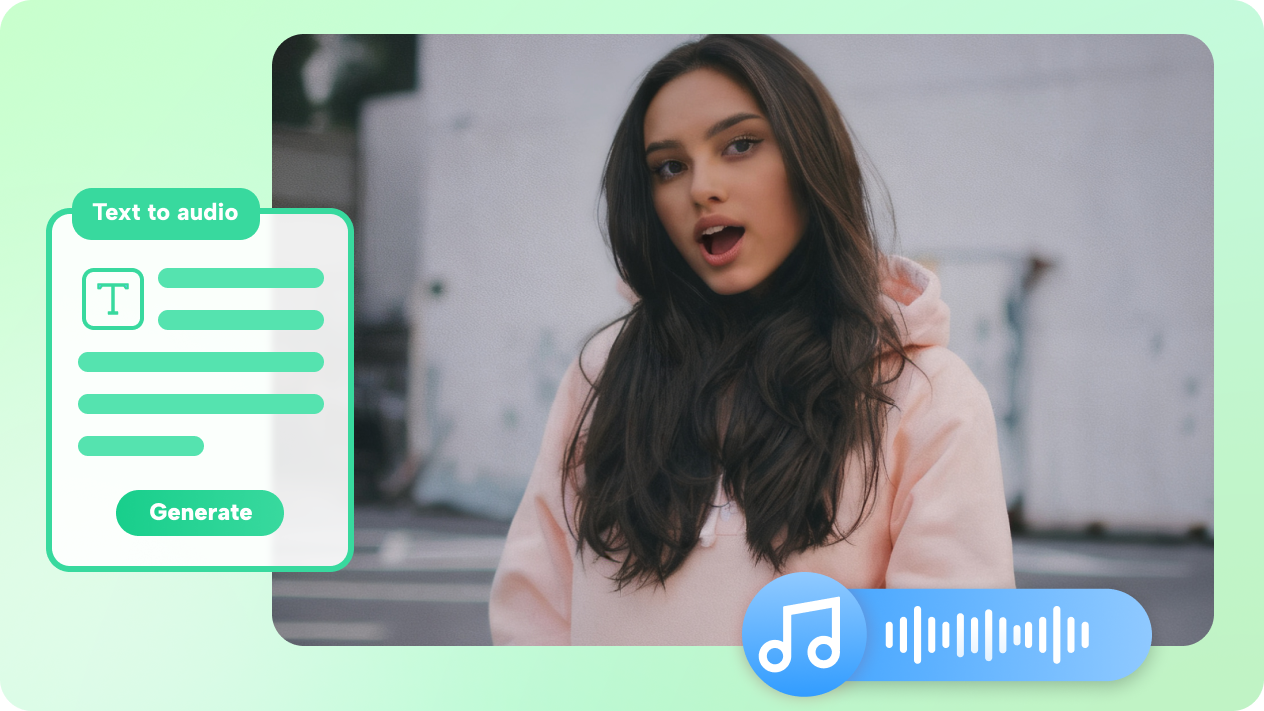 AI narrator with text