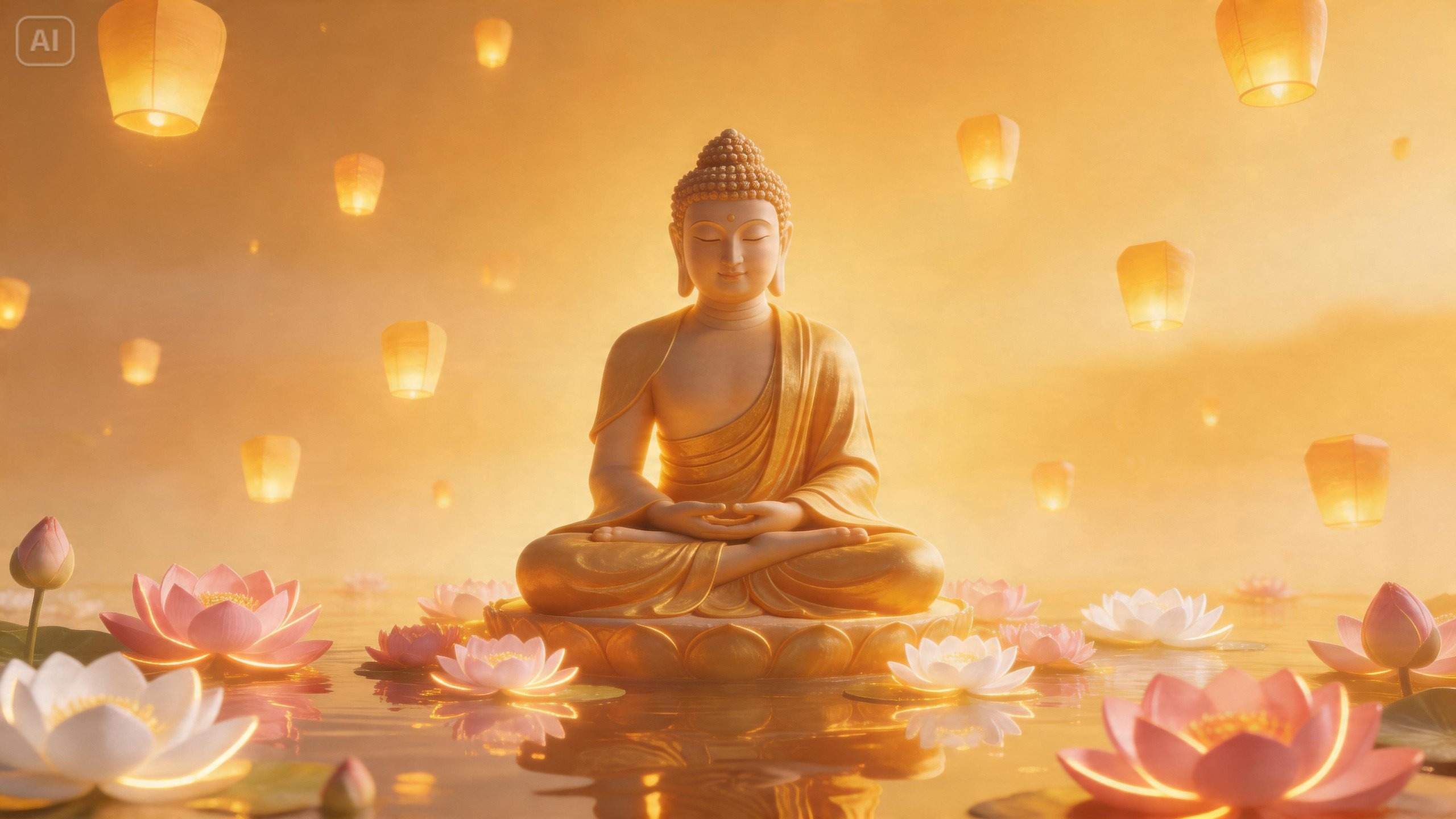Buddha AI image generator background image