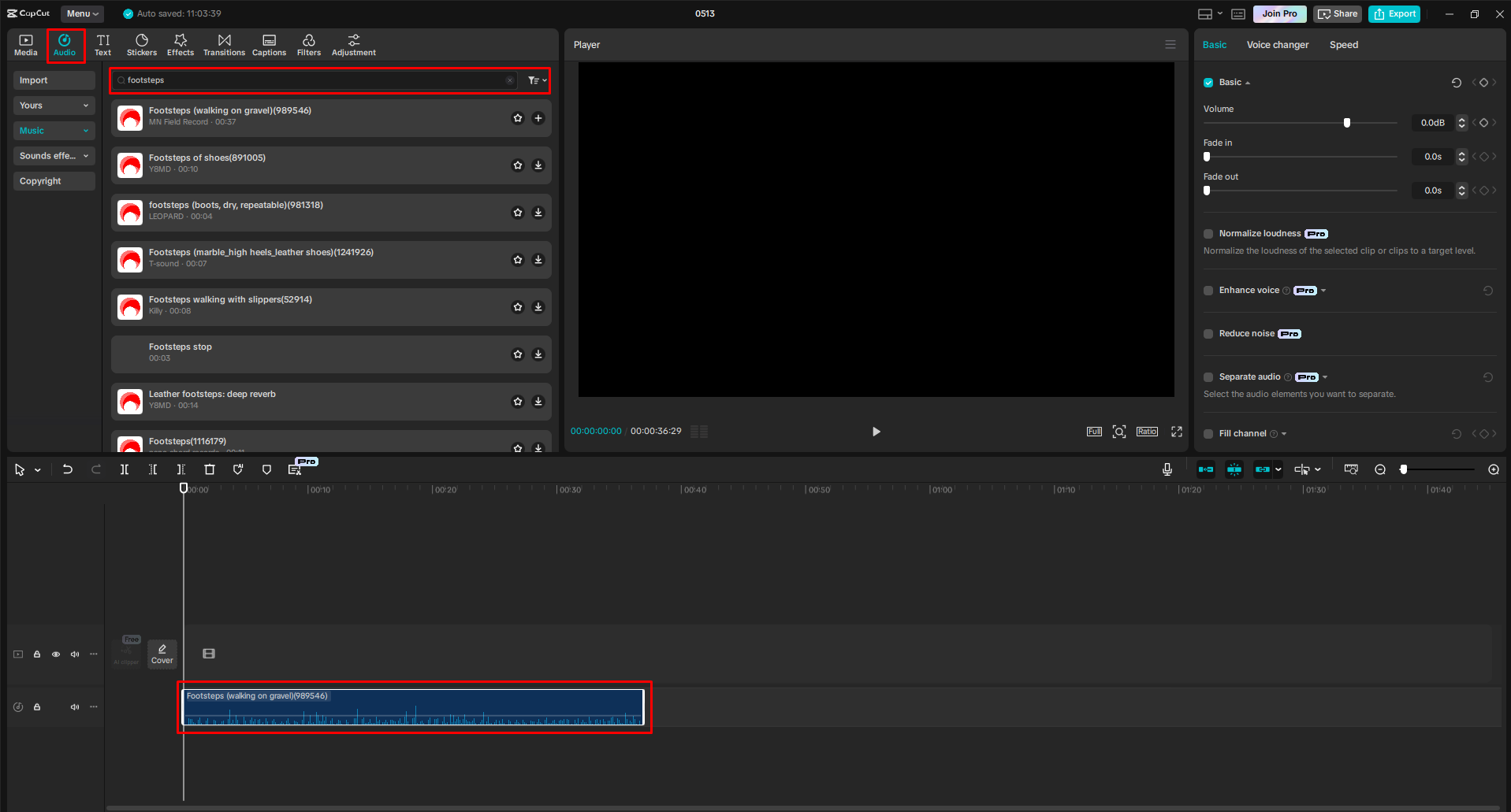 Find the footsteps sound effects