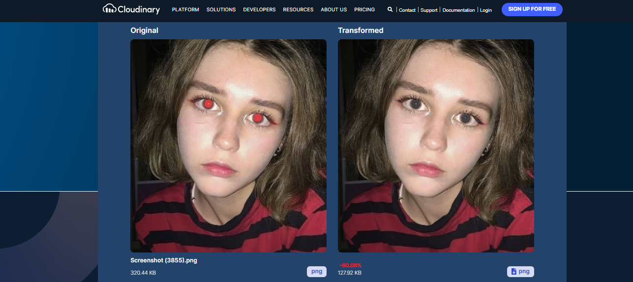 Automatic red eye detection and correction