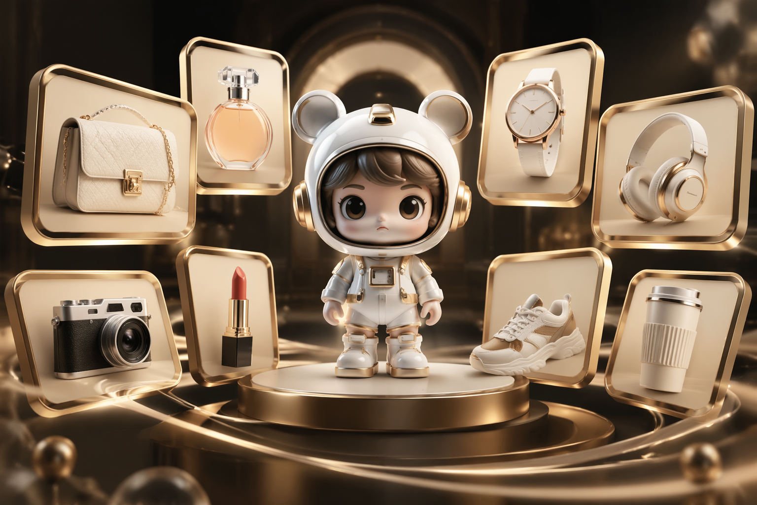 AI Collectible Figure marketing visual output preview