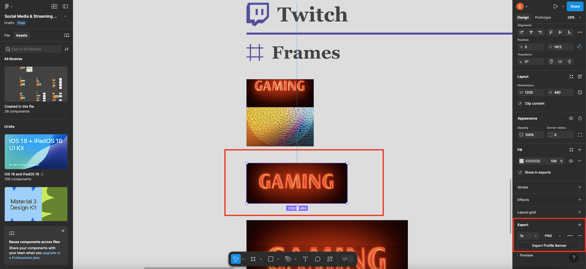 1200 x 480 Twitch banner