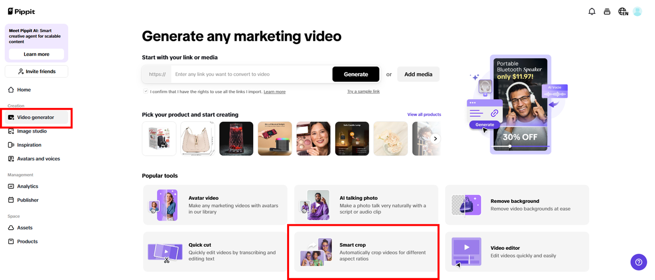 Import your video