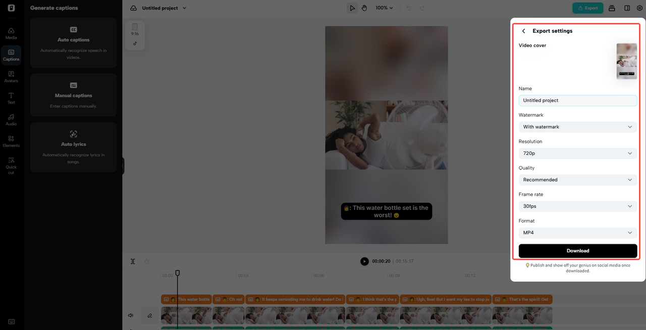 Exportar, compartilhar ou agendar seu conteúdo