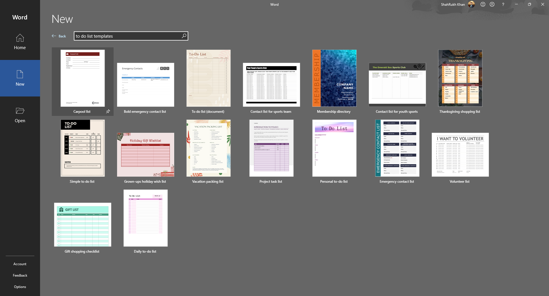 Microsoft Office to-do list templates